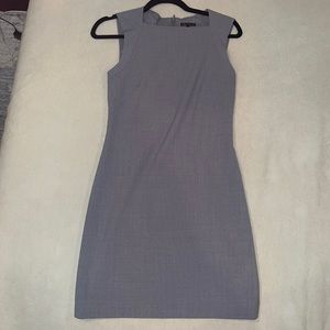 Theory Light Grey Wool Sleeveless Dress